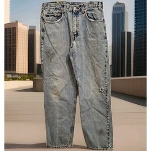 1990s Levi's Red Tab 550™ Acid Wash Distressed Jeans W33 L30 Grunge Streetwear